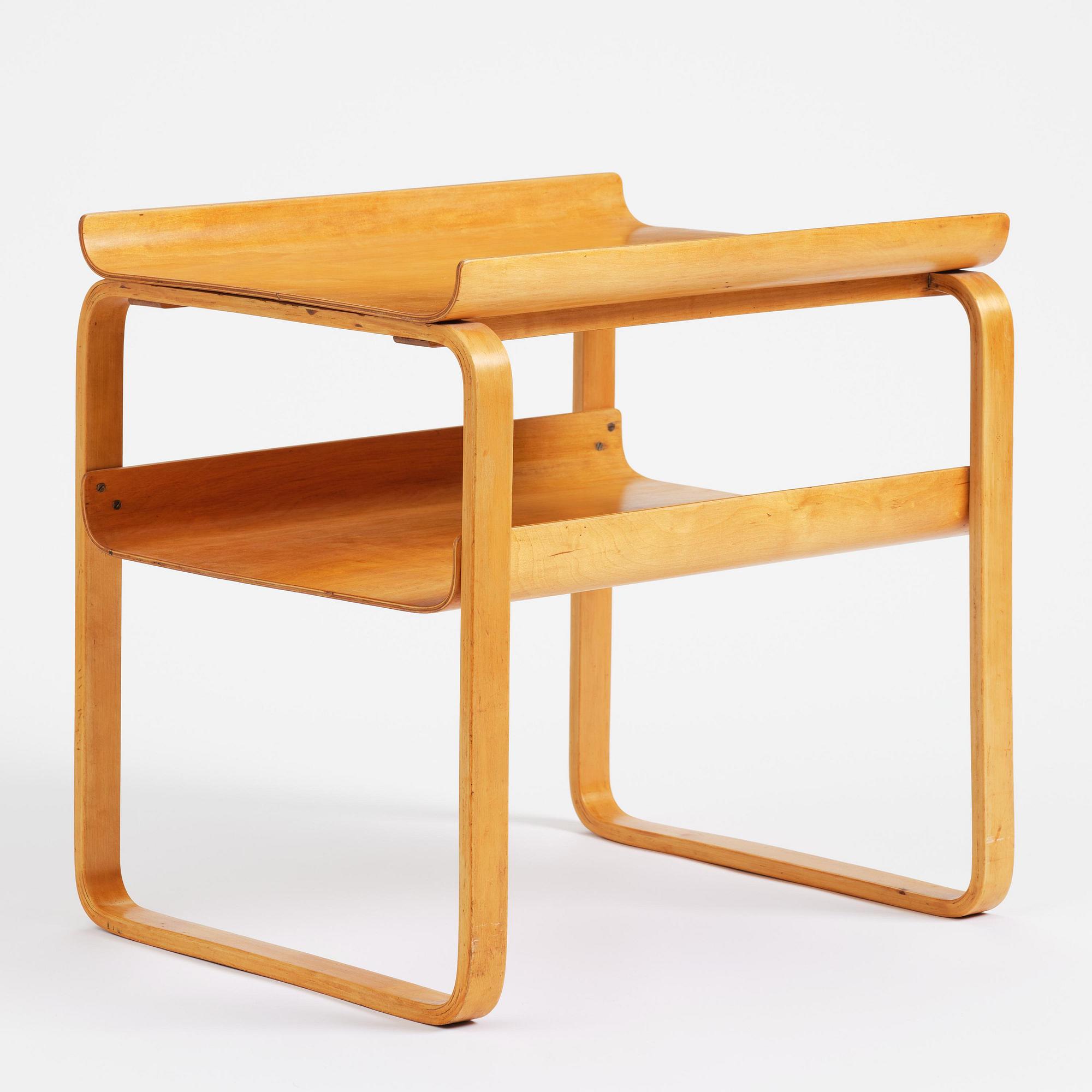 Alvar Aalto, a birch table model 75, probably executed by Huonekalu-ja Rakennustyötehdas A.B, Finland, 1930s-40s.