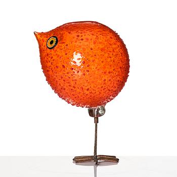 Alessandro Pianon, 'Pulcino', a glass sculpture of a bird, Vistosi, Murano, Italy 1960s.