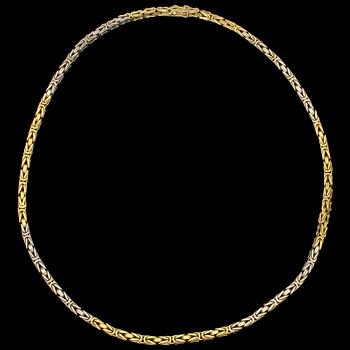 HALSLÄNK, 18k guld och vitguld, importstämplat. Vikt 53 g.