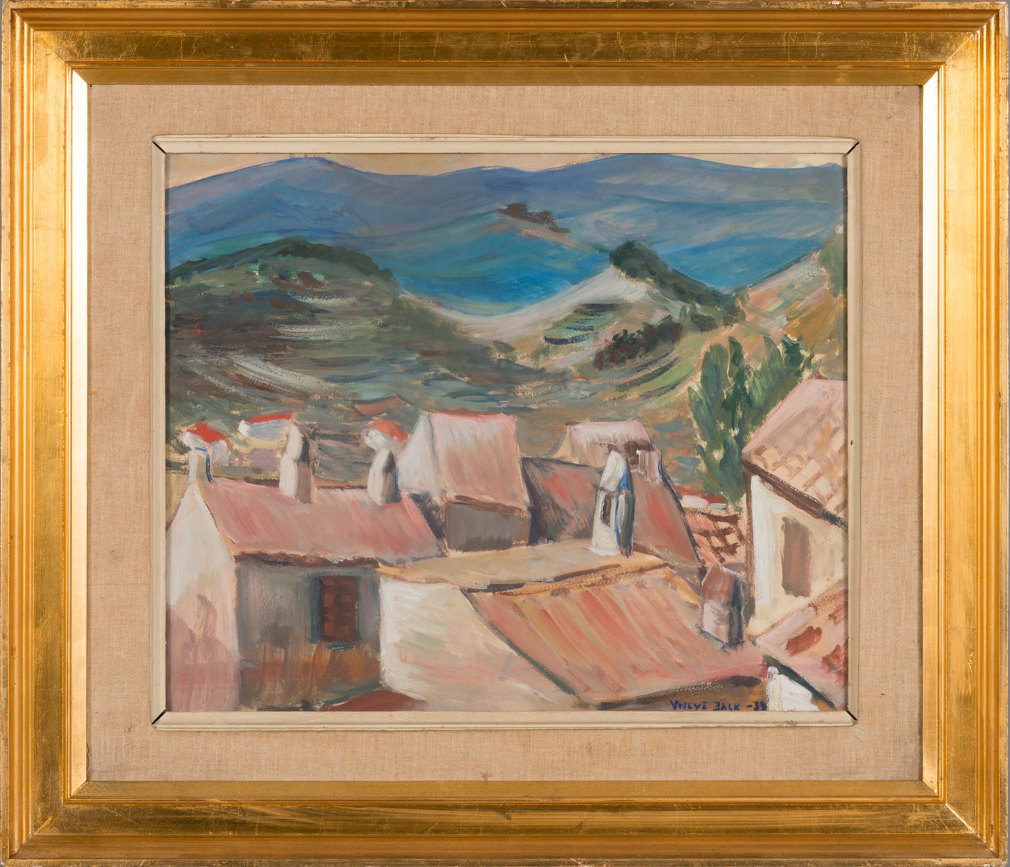 Yngve Bäck, oil on paper, signed and dated 1939.
