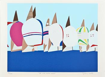 FRANCO COSTA, "Americas Cup 1987", litografier, 4 st.
