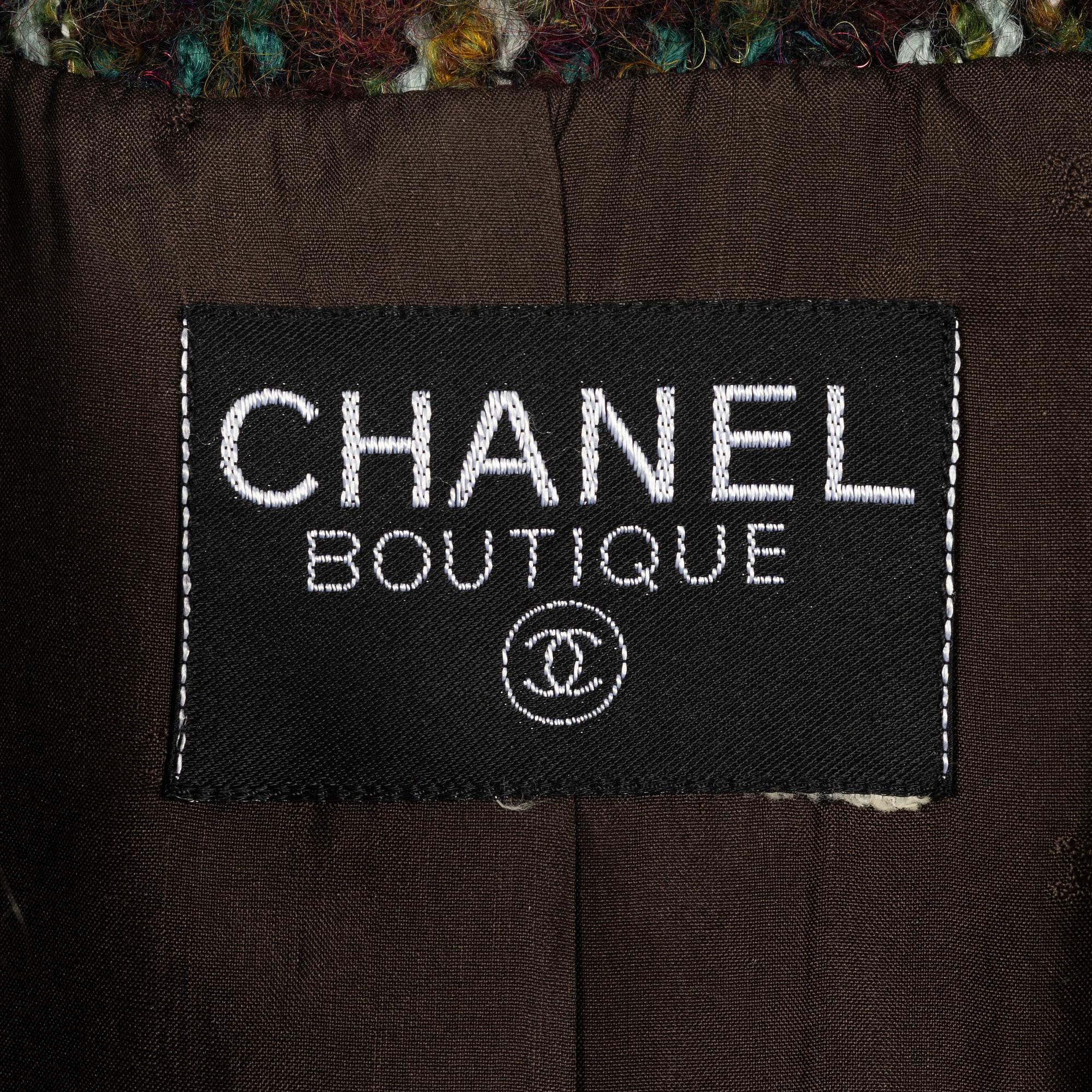 Chanel, dräkt, tvådelad, vintage. Storlek ca 38.