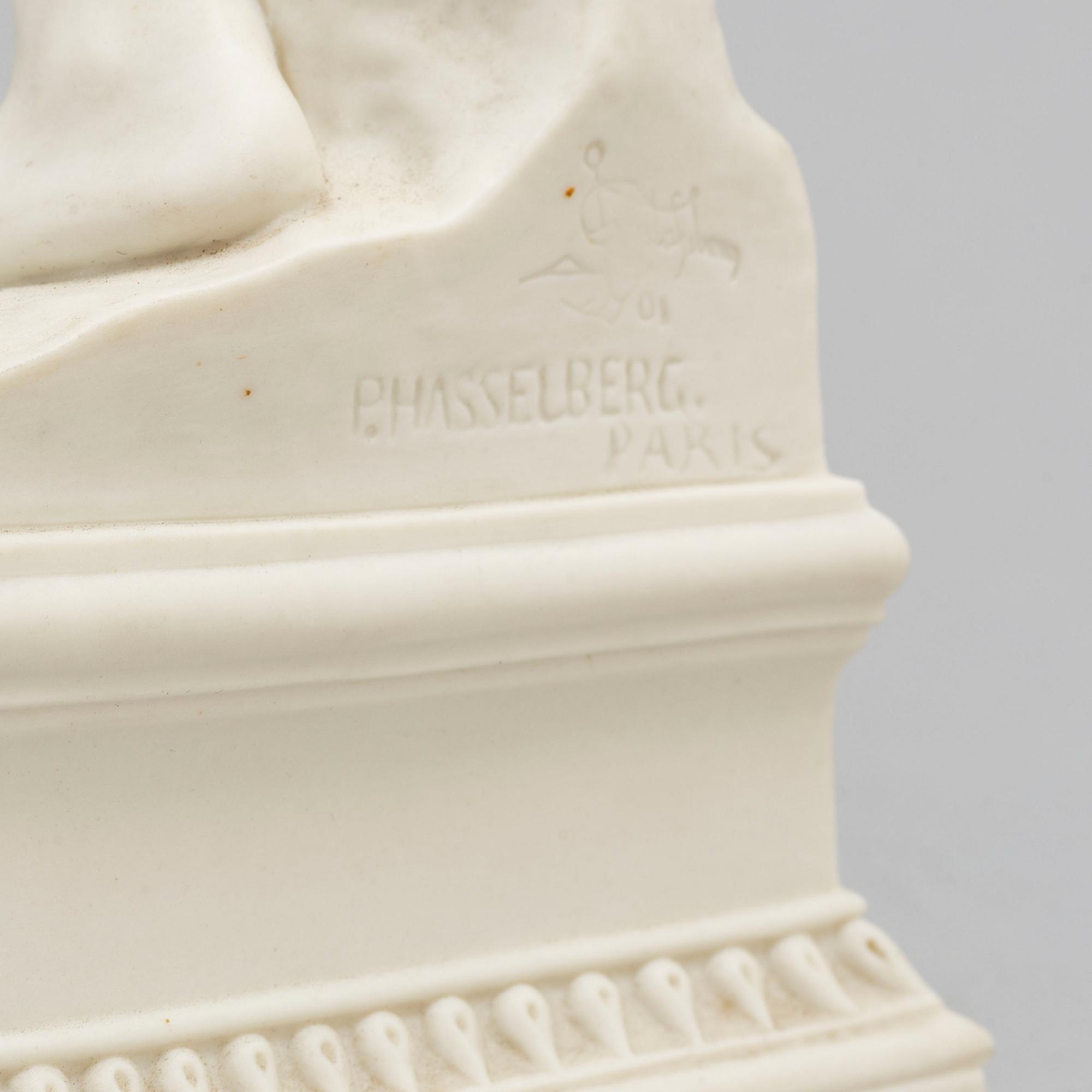 PER HASSELBERG, after. A porcelain sculpture from Gustafsberg, dated 01.