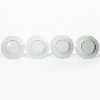 17 Famille Rose export porcelain plates, China, Qianlong (1736-95).