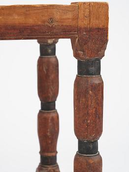 A Swedish baroque table base, circa 1700.