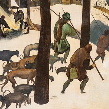 Pieter Brueghel dä, copy after, The Hunters in the Snow.