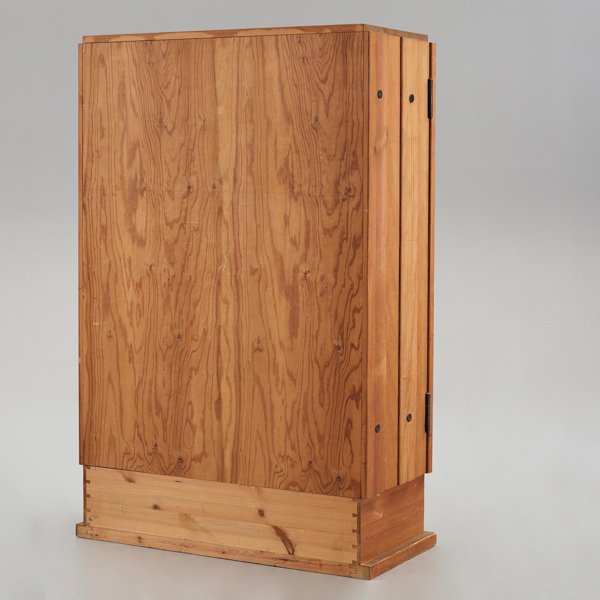 Axel Einar Hjorth, a stained pine "Lovö" cabinet, Nordiska Kompaniet, Sweden 1930's.