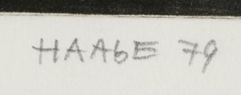 SIXTEN HAAGE, etsning, signerad och daterad 79, numrerad 81/110.