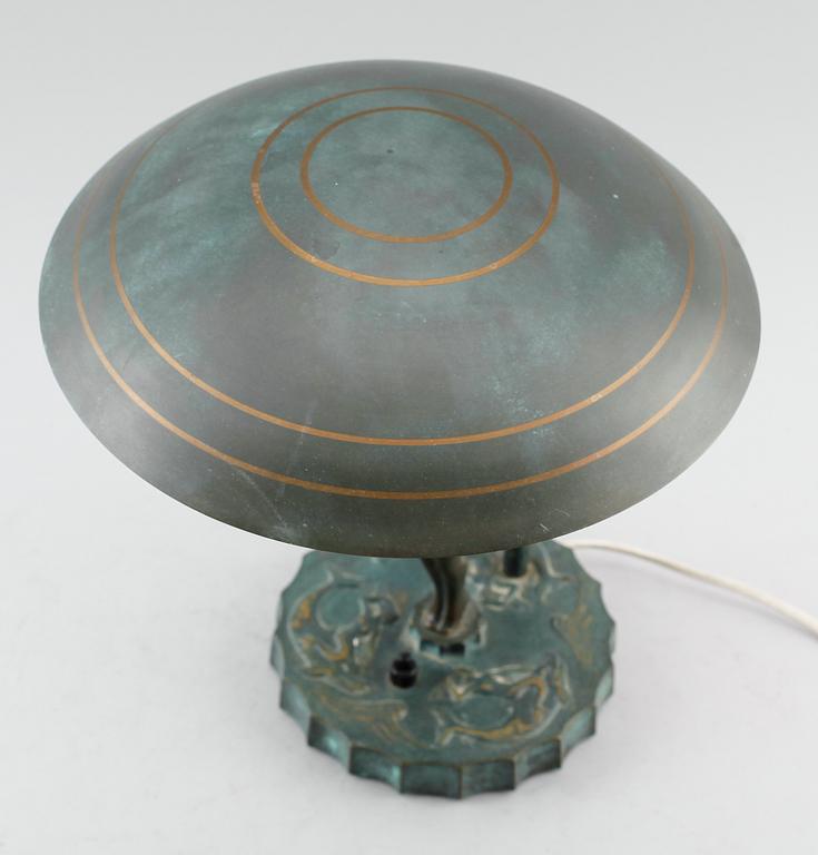 BORDSLAMPA, brons, art déco, 1920-tal.
