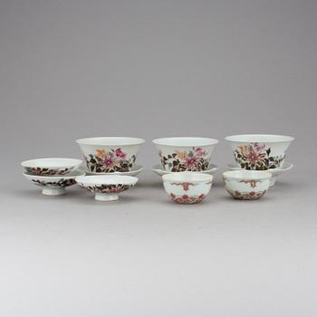 SERVISDELAR, 8 delar, porslin, Kina, 1900-tal.