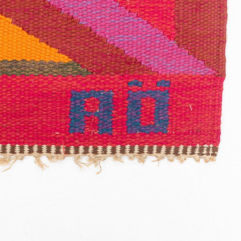 Agda Österberg, a carpet, flat weave, ca 201 x 116 cm, signed AÖ.