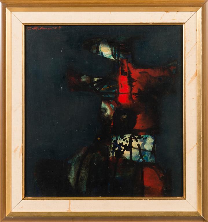 PENTTI MELANEN, oil on board, signed and dated -68.