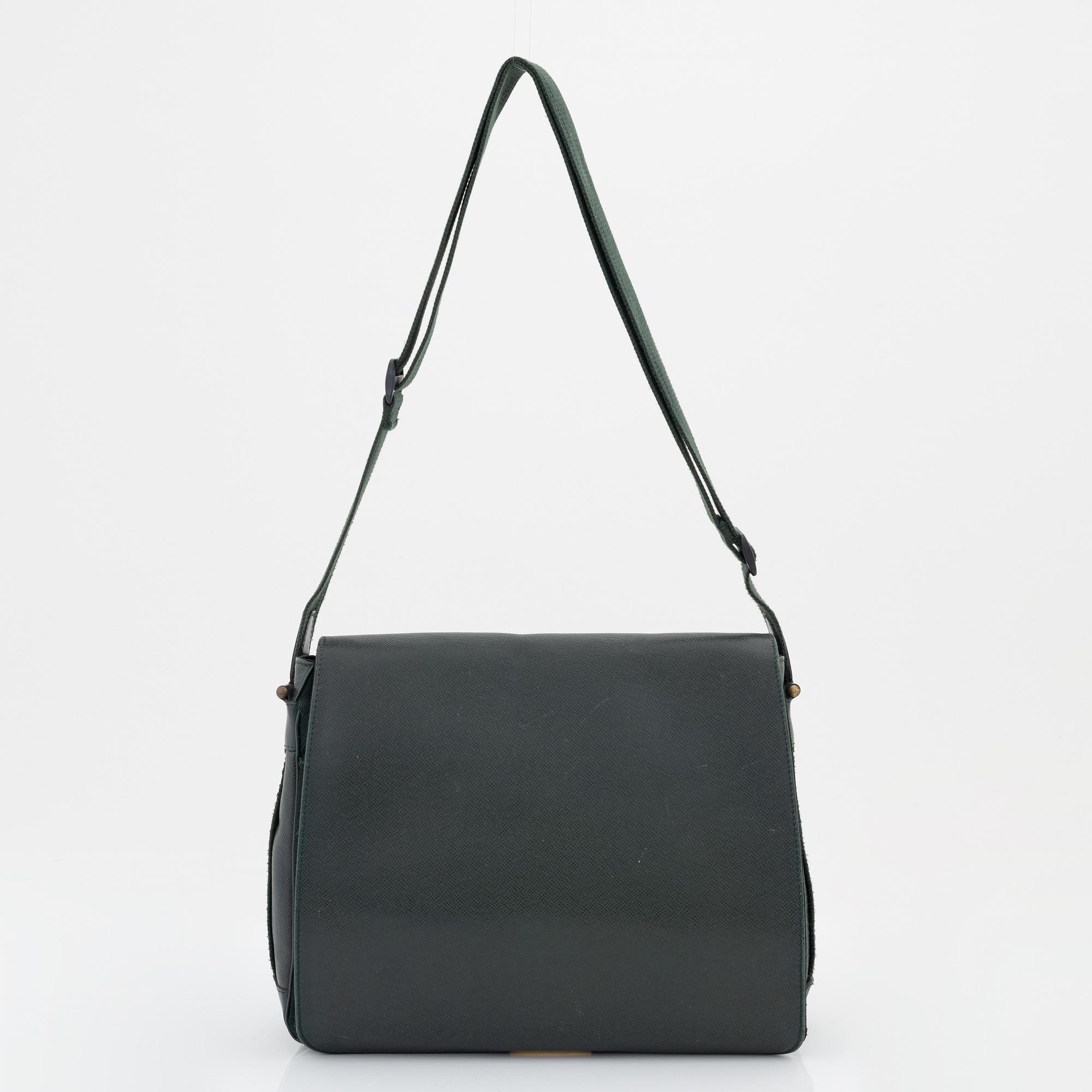 Louis Vuitton, a green taiga 'Abbesses' bag, 1998.