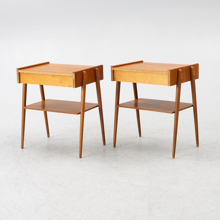 A pair of bedside tables, AB Carlström & co Möbelfabrik, mid20th century.