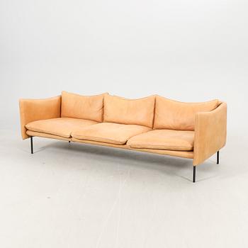 Andreas Engesvik, a Tiki leather sofa and stool for Fogia 21st century.