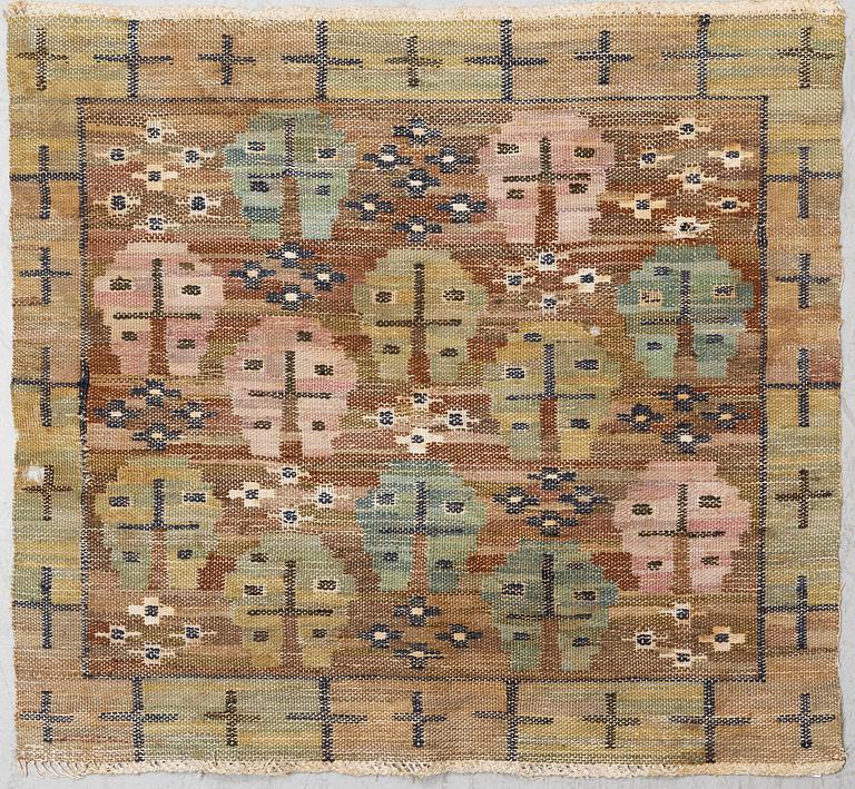 Märta Måås-Fjetterström, a textile, flat weave, ca 66 x 71 cm, signed AB MMF.