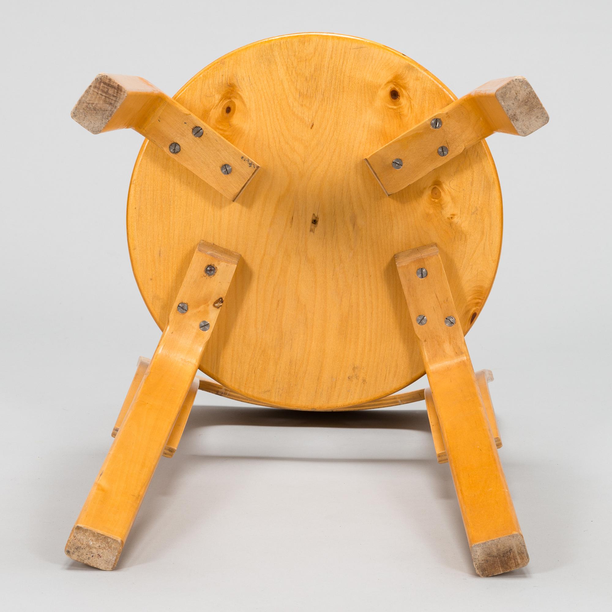 Alvar Aalto, 1970s '60' stool and '65' chair for Artek.