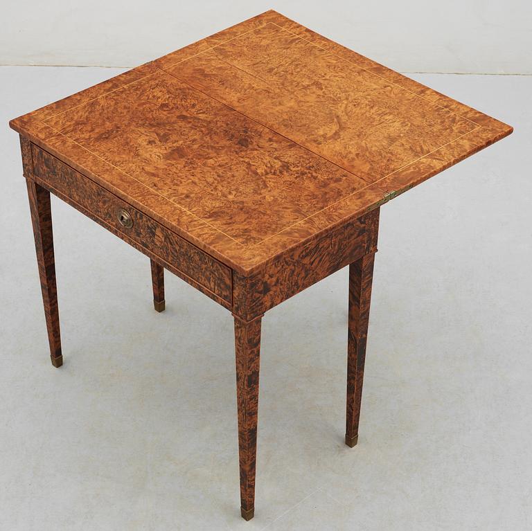 A Gustavian 18th century card table by J. Siölin.