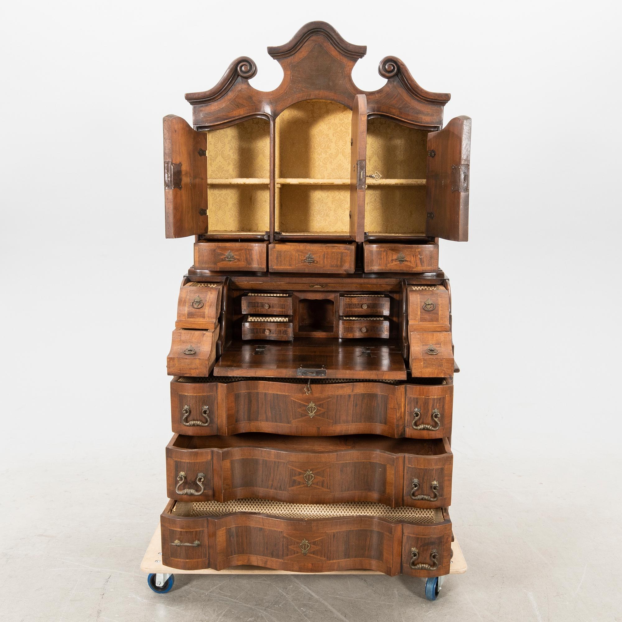 Writing cabinet Rococo style, first half of the 20th century.