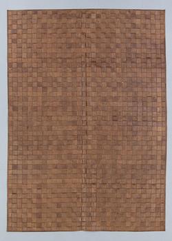 CARPET, leather, late 20th century. 240 x 169 cm.