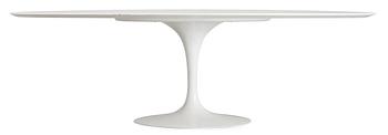 123. An Eero Saarinen 'Tulip' oval laminated top dining table, Knoll International, USA.
