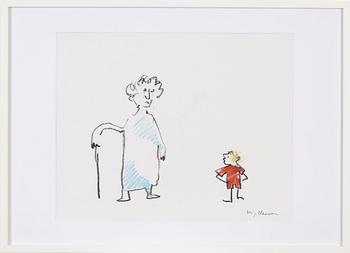 Stig Claesson, pastel on paper, signed.