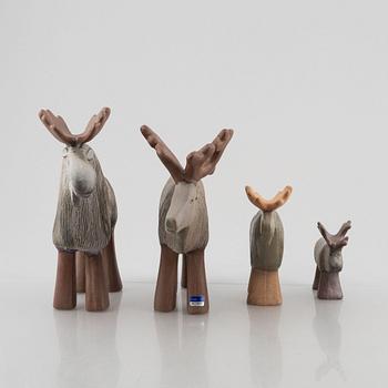 Lisa Larson, figuriner, 4 st, ur serien "Skansen", Gustavsberg.