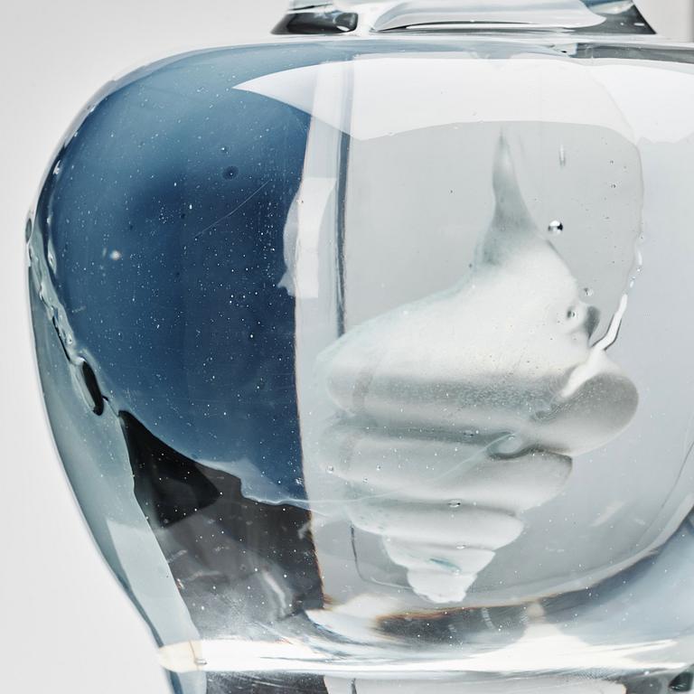 Gunilla Kihlgren, and Pino Signoretto, a glass sculpture, Murano, Italy 2003.