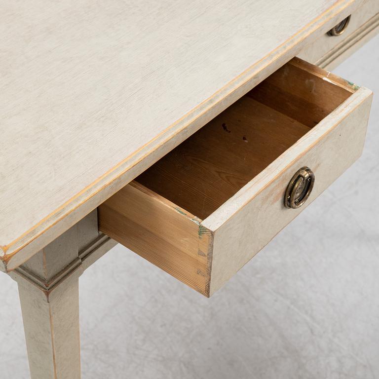 A Gustavian style side table, around 1900..
