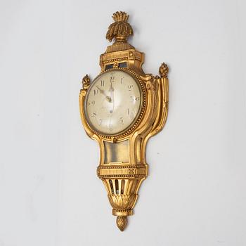 A gustavian wall clock by Jacob Kock, late 18th century.