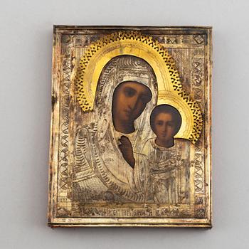 A russian icon with ochlad, 20th Century.