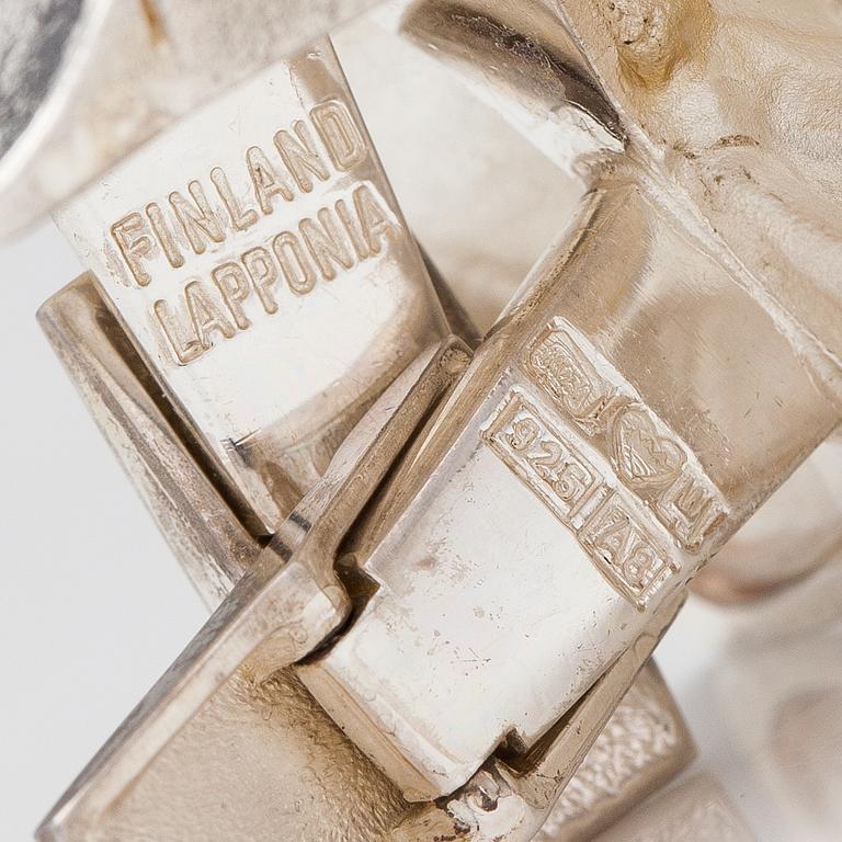 Björn Weckström, A pair of sterling silver cufflinks "Andromeda". Lapponia 1978.