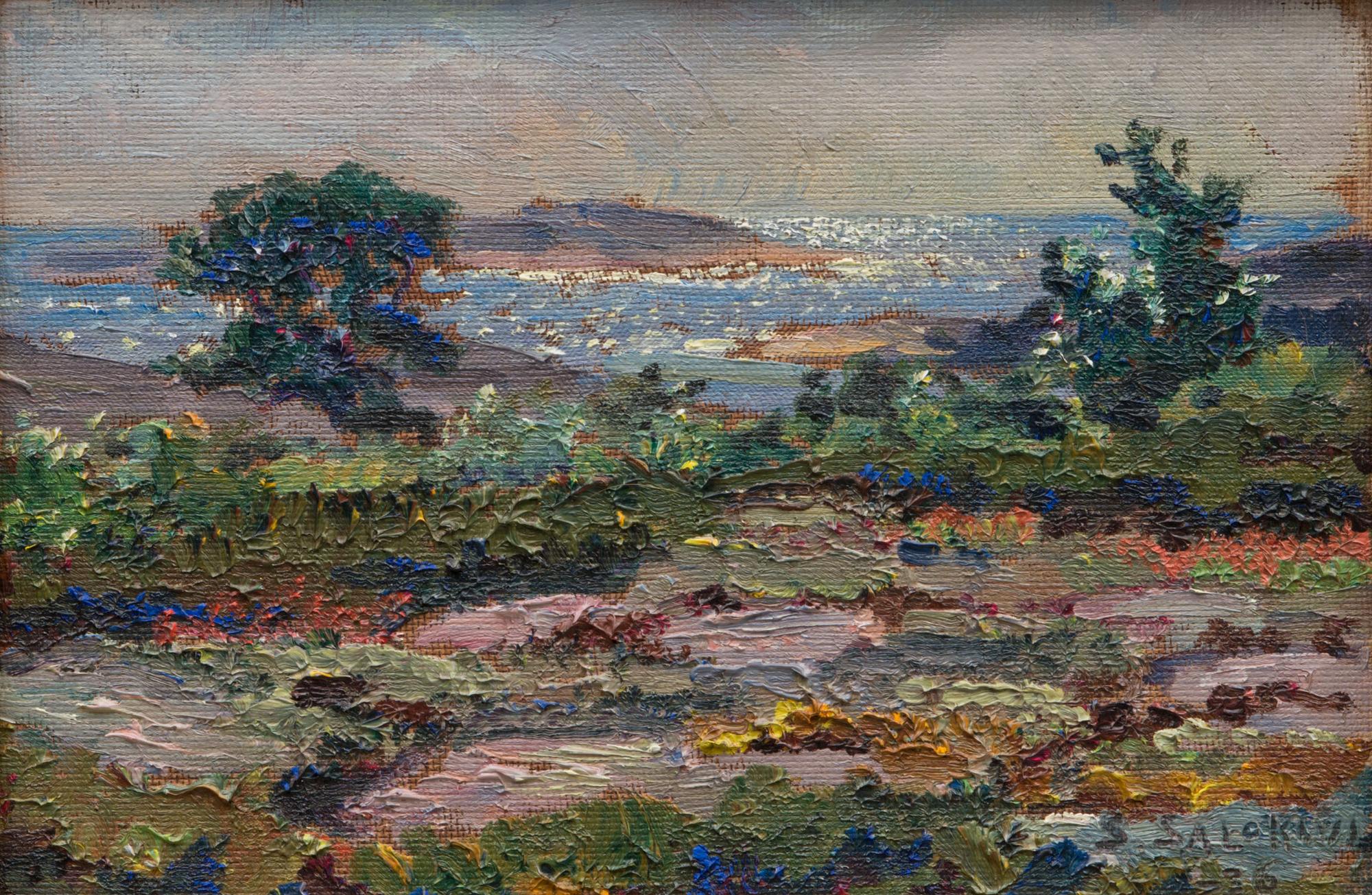 SANTERI SALOKIVI, oil on canvas fastened on board, signed and dated -36.
