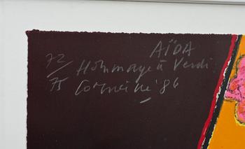 BEVERLOO CORNEILLE, färglitografi, sign o dat 86, numr 72/75.