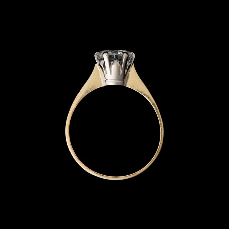 A RING, brilliant cut diamond, 18K gold.