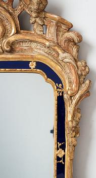 SPEGELLAMPETT, för två ljus, av Johan Åkerblad 1769 (mästare i Stockholm 1758-1799), rokoko.