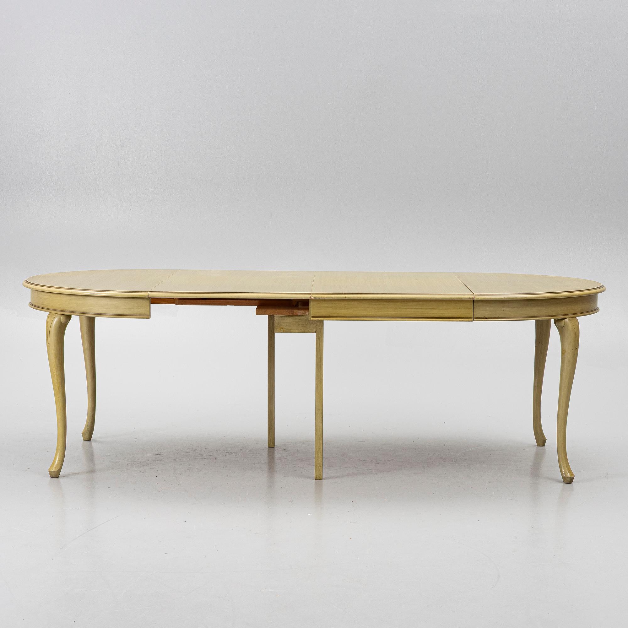 Dining group, 7 pieces. Rococo style, second half of the 20th century.