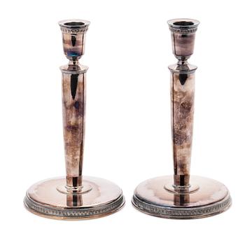 Candlesticks, a pair, silver, GAB, Stockholm, 1956.