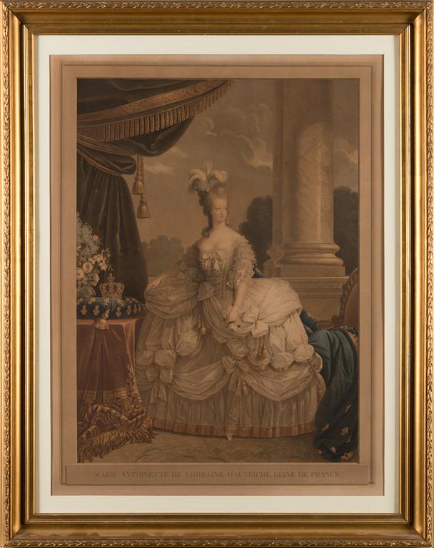 BARTHELEMY ROGER, punktgravyr och etsning, efter Rossline Le Suédois, ca 1800.