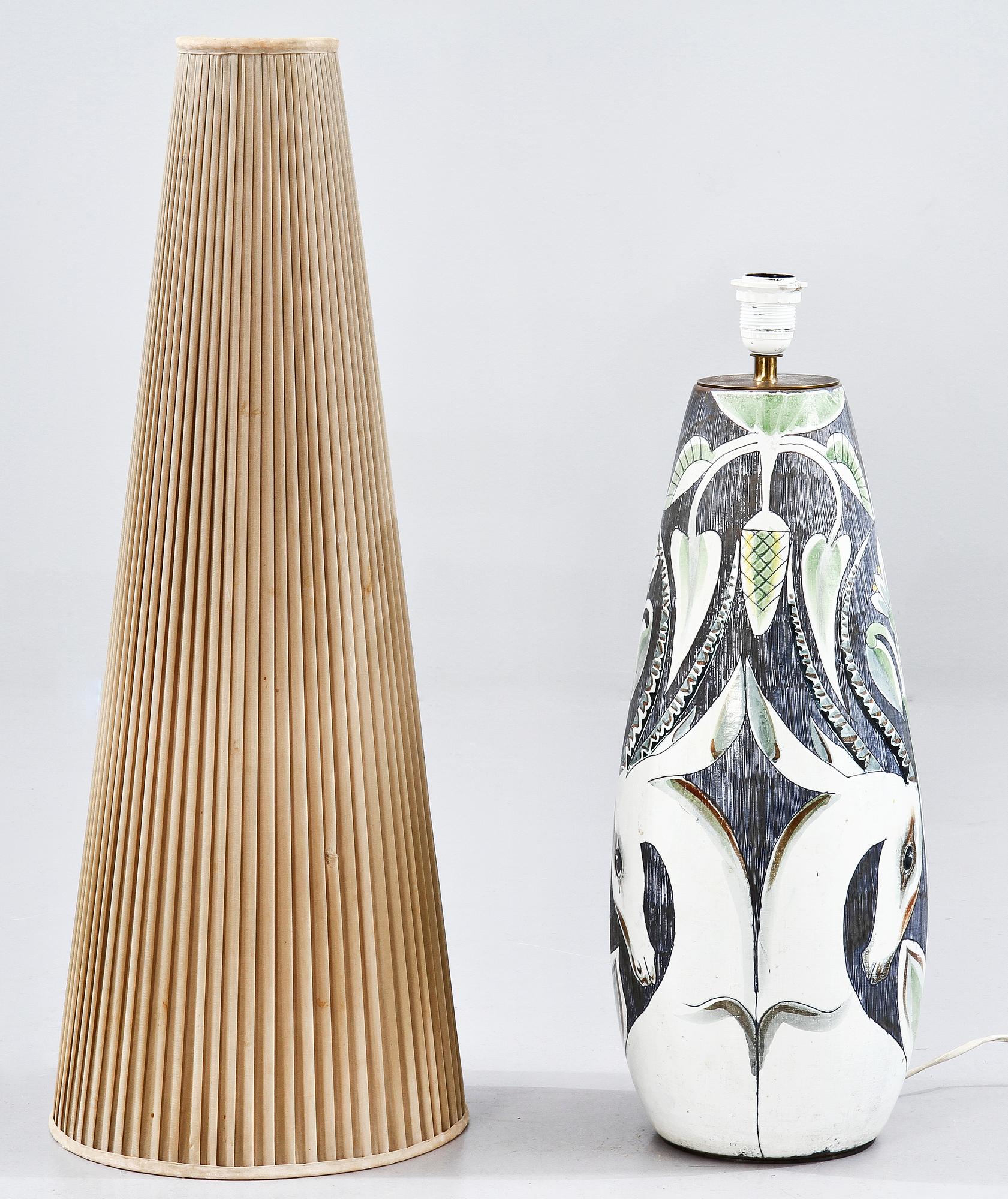 GOLVLAMPA, stengods, Tilgman, 1950/60-tal.