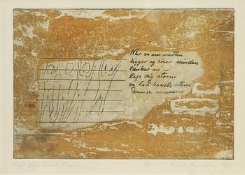 LIZZIE LUNDBERG, färgetsningar, 2 st, sign o dat 1975.