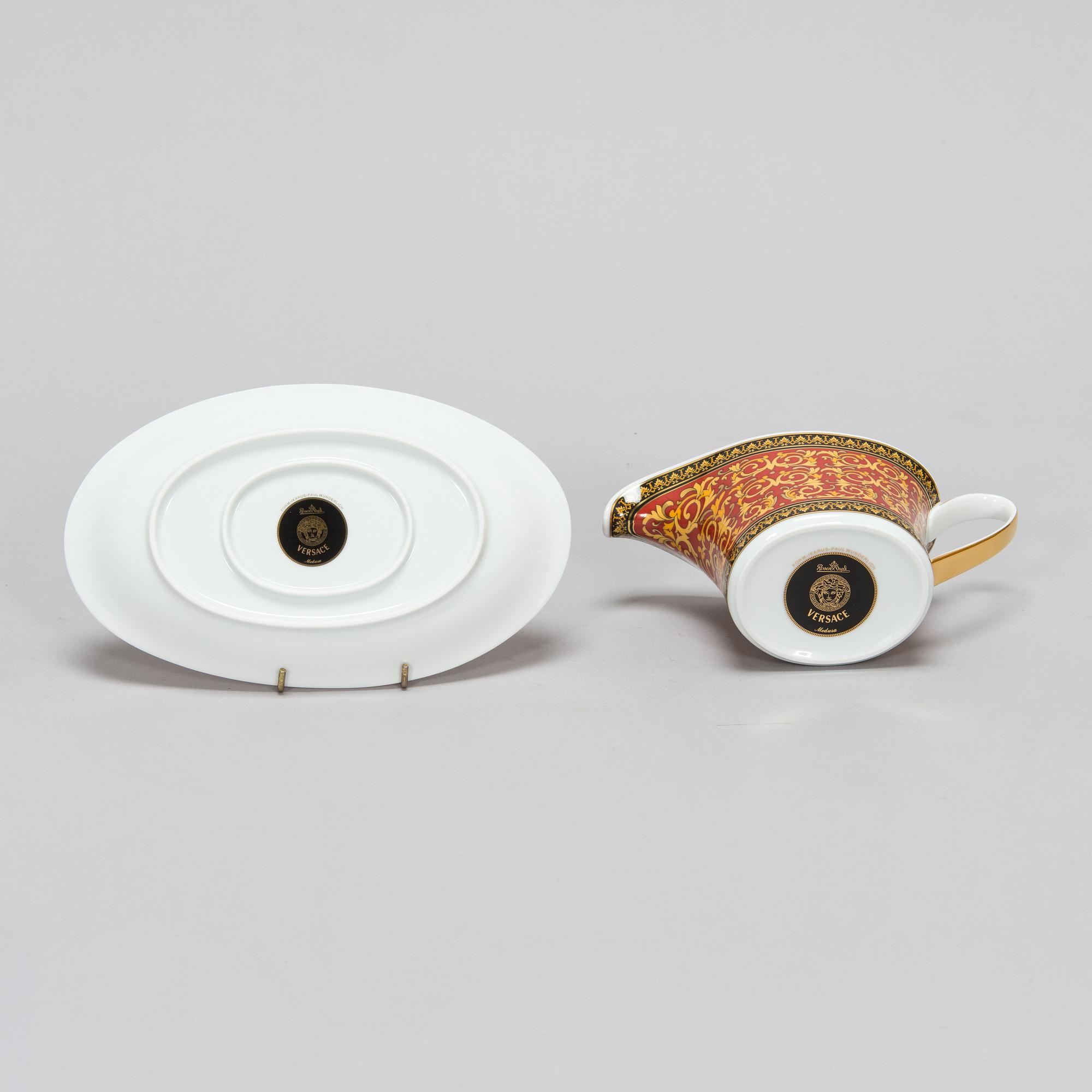 Versace, ruoka-astiasto, 27 osaa, posliini, "Medusa", Rosenthal, Studie-linie, Saksa.