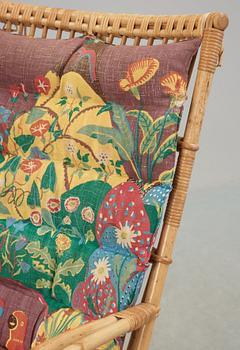 A Josef Frank rattan easy chair, Svenskt Tenn, 1950's.