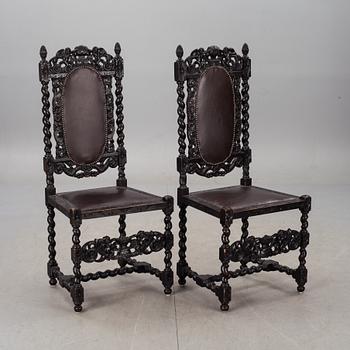 STOLAR, ett par. Barockstil, sekelskiftet 1900.