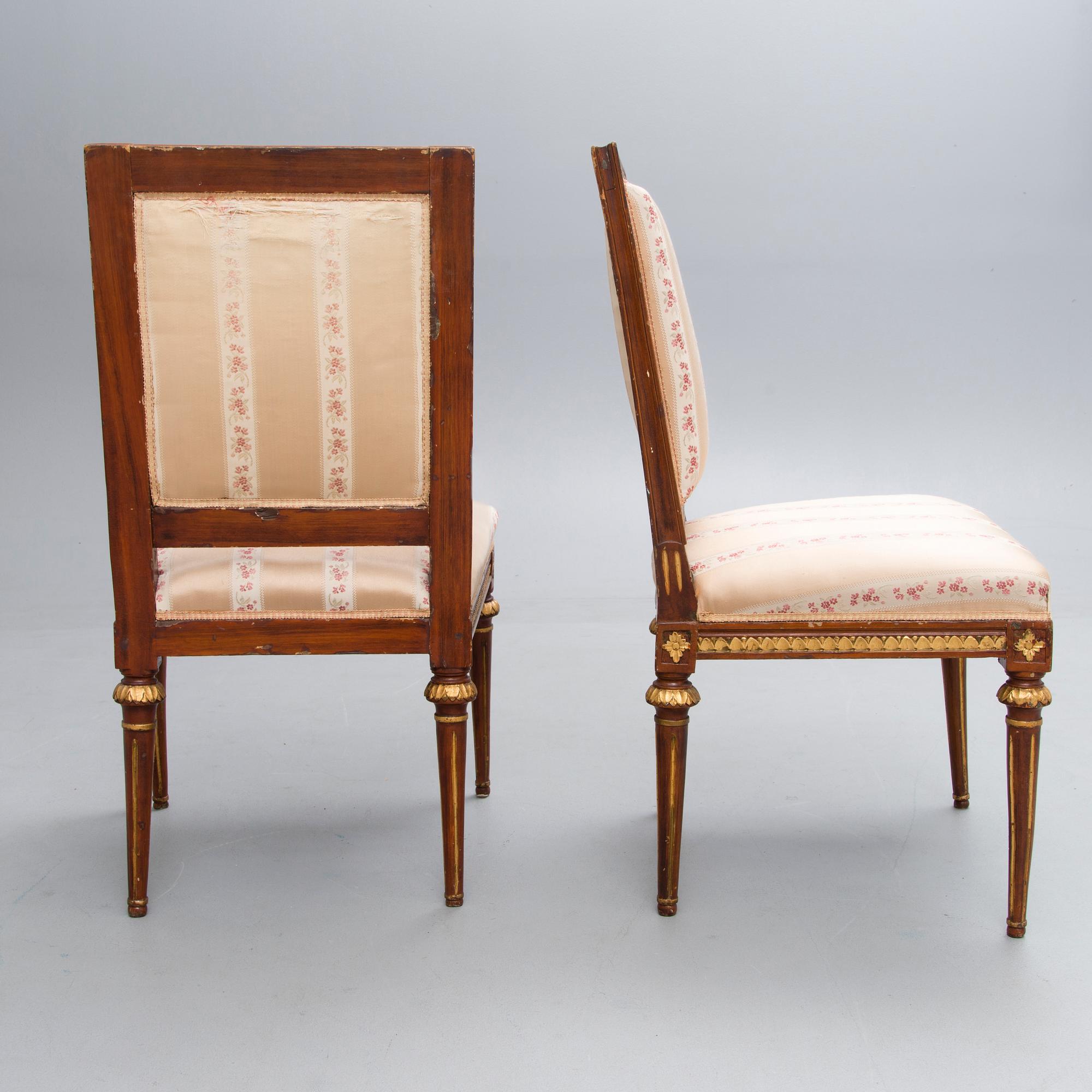 STOLAR, ETT PAR, gustavianska, Stockholm 1700-tal.