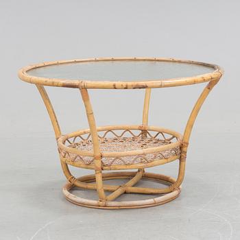 Table, rattan, mid 20 th century.