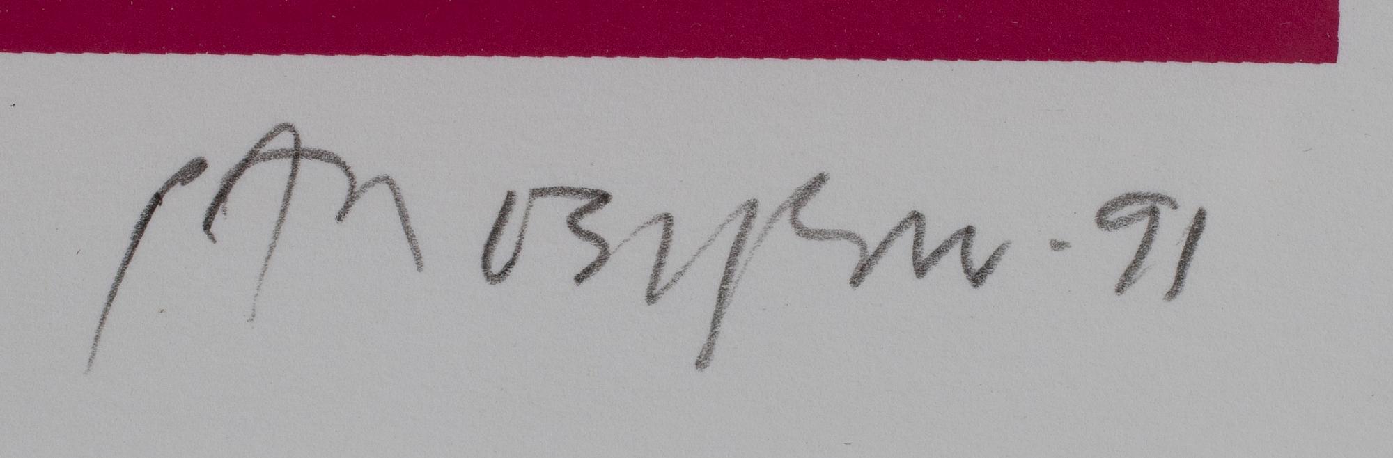 PAUL OSIPOW, serigrafi, signerad och daterad -91, märkt A.P.