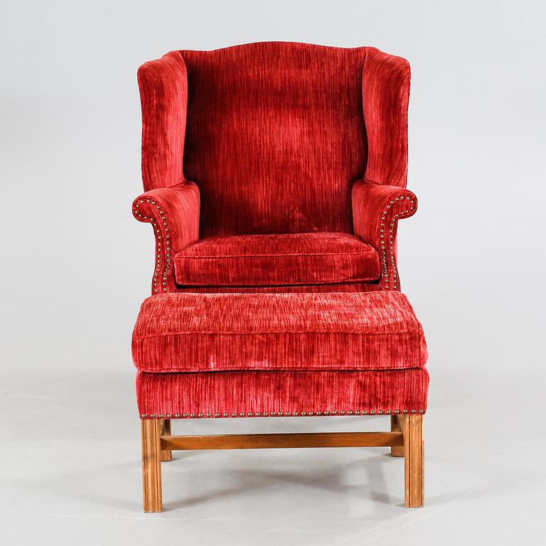 An armchair with a footrest, second half of the 20th century.