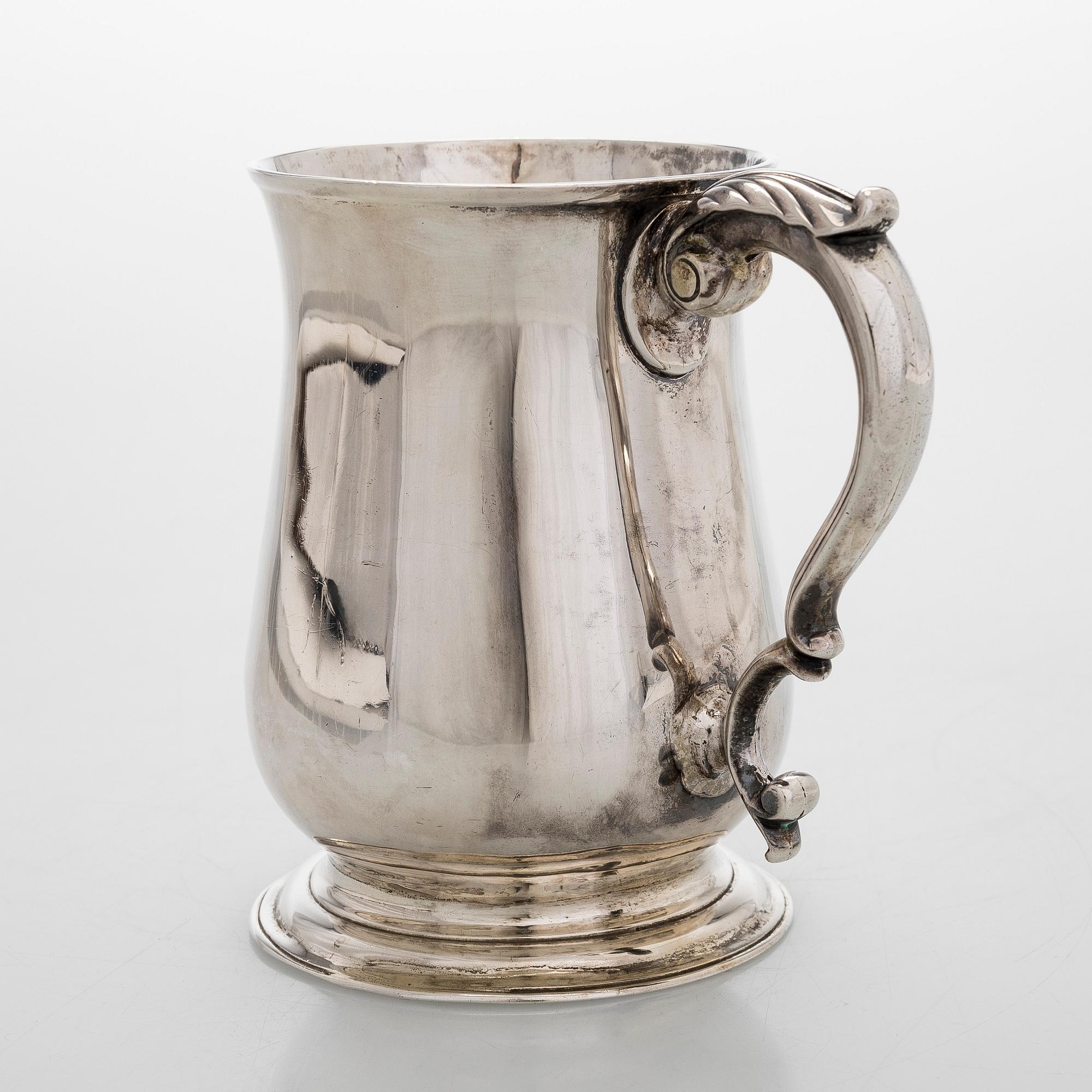 Robert Albin Cox, tuoppi, sterlinghopeaa, Lontoo 1754.