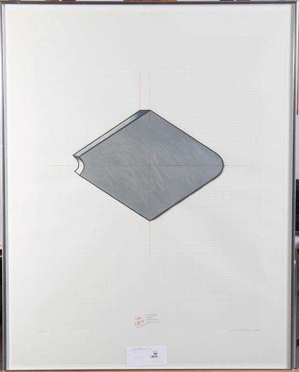 LUNDBERG, LG. 2 st färlitografier, sign o numr 27/75.
